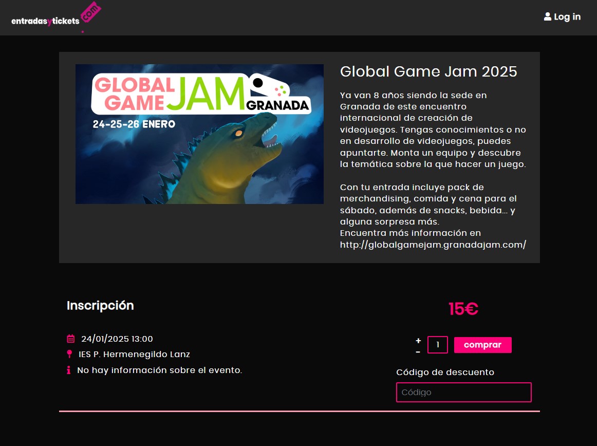 comprar entrada para la global game jam en granada